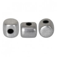 Les perles par Puca® Minos beads Silver alluminium mat 00030/01700